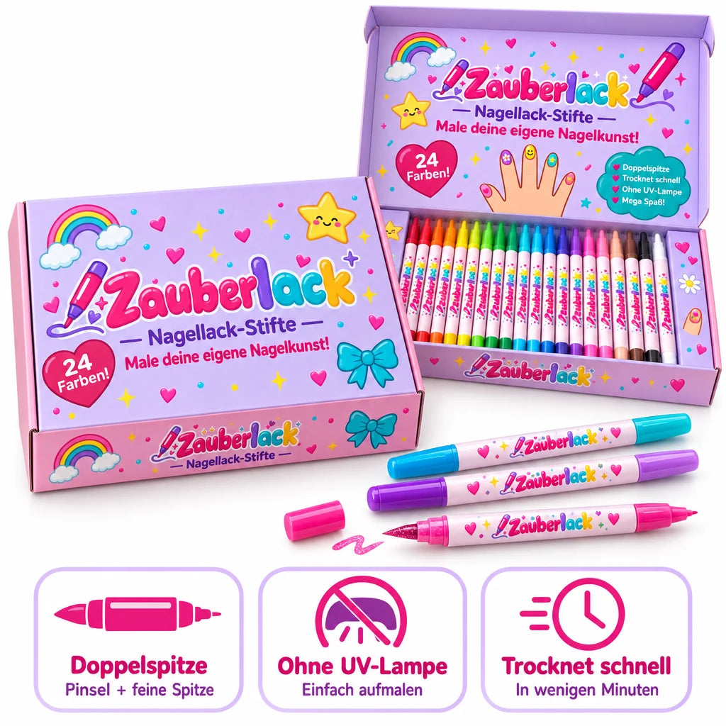 Zauberlack Nagellack-Stifte mit Box