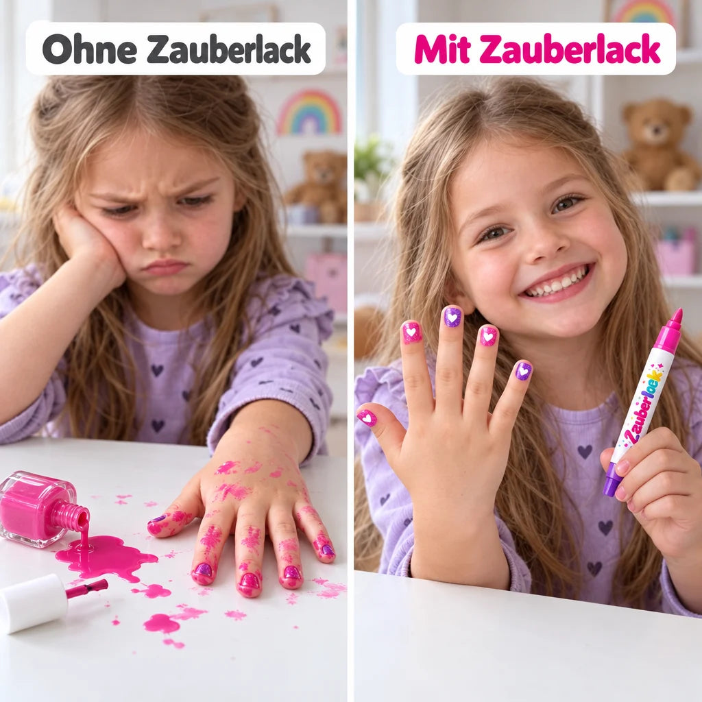 Ohne Zauberlack und mit Zauberlack